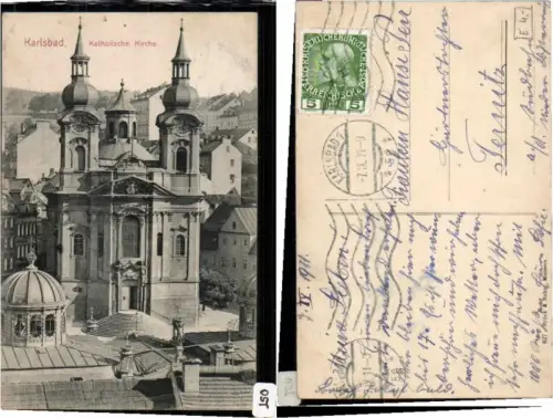 71070,Karlsbad Katholische Kirche 1908