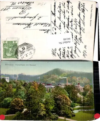 94148,Marienbad Parkanlagen m. Neubad 1911
