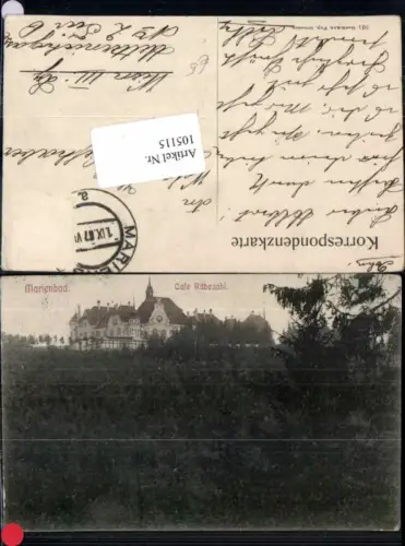 105115,Marienbad Cafe Gasthaus Rübezahl 1907