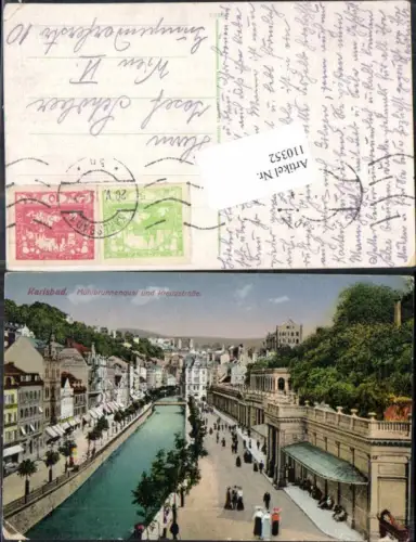 110352,Karlsbad Mühlbrunnenquai m. Kreuzstrasse 1915