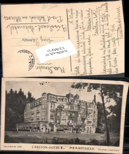 124933,Marienbad Carlton Hotel Detailansicht 1940