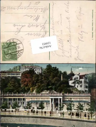124953,Karlsbad Felsenquelle Gasthaus Partie Leute Restauration