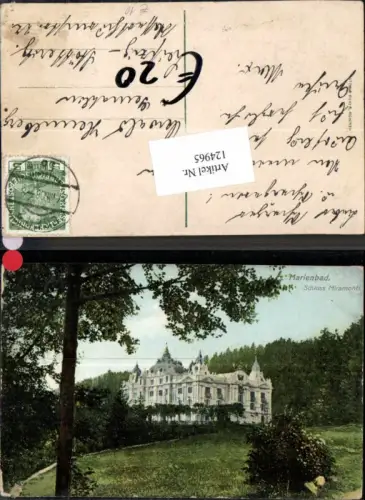 124965,Marienbad Schloss Miramonti Tolle Ansicht 1908