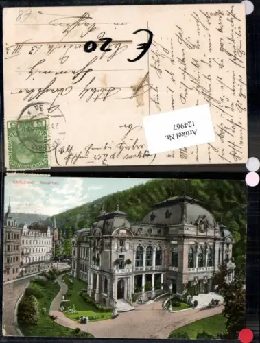 124967,Karlsbad Kaiserbad partie um 1910 Tolle Detailansicht
