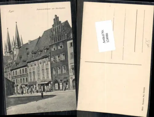 124986,Eger Cheb Patrizierhäuser am Marktplatz pub Hermann Poy 1315