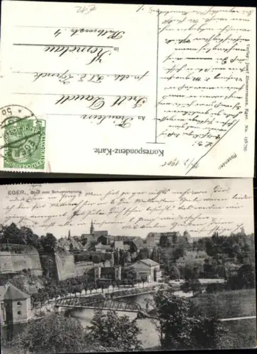 135748,Eger Cheb Blick vom Schustersprung