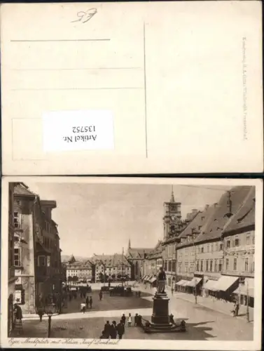 135752,Eger Cheb Marktplatz Kaiser Josef Denkmal