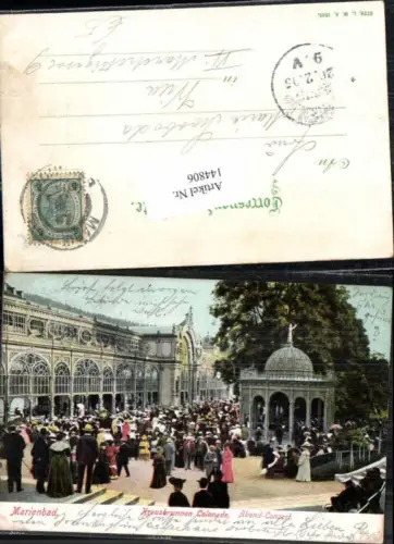 144806,Marienbad Kreuzbrunnen Colonade Concert 1900