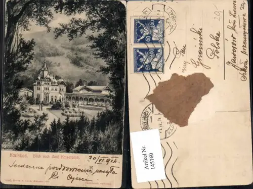 145760,Karlsbad Blick nach Cafe Kaiserpark 1906