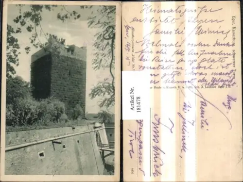 181478,Karlsbad Eger Kaiserburg schwarzer Turm