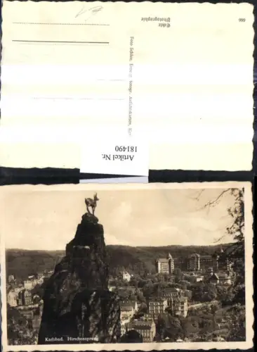 181490,Karslbad Hirschensprung Felsen Steinbock Ortsansicht