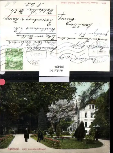 181494,Karlsbad Cafe Freundschaftssaal Garten