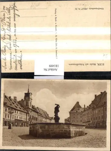 181499,Karlsbad Eger Markt m. Rolandbrunnen Ansicht