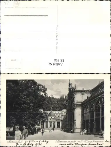 181508,Karlsbad Marienbad Kurpromenade m. Kreuzbrunnen