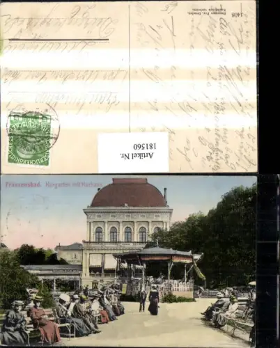181560,Karlsbad Franzensbad Kurgarten m. Kurhaus
