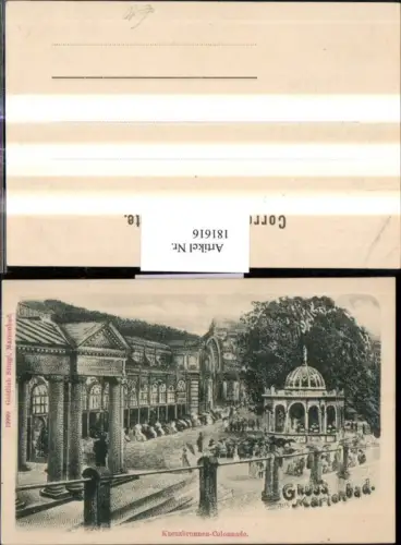 181616,Karlsbad Gruß aus Marienbad Kreuzbrunnen-Colonnade Partie