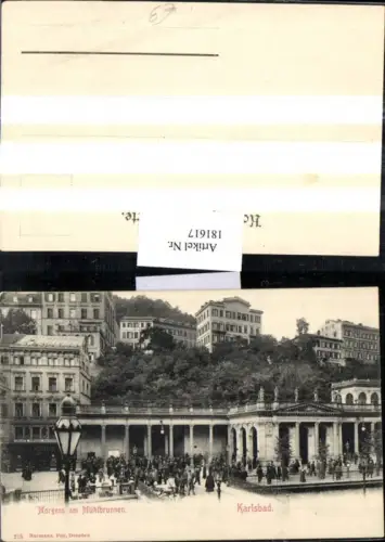 181617,Karlsbad Morgens am Mühlbrunnen Säulen Partie