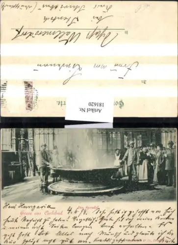 181620,Gruß aus Karlsbad Der Sprudel Innenansicht Leute