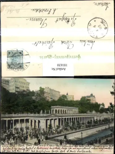 181630,Künstler AK Karlsbad Mühlbrunnen-Colonnade Säulen Handcoloriert
