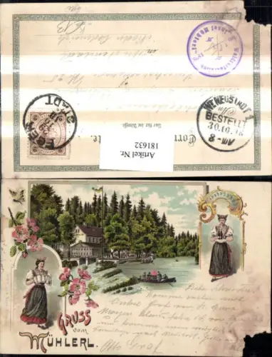 181632,Litho AK Gruß v. Mühlerl Karlsbad Eger Cheb pub Georg Low