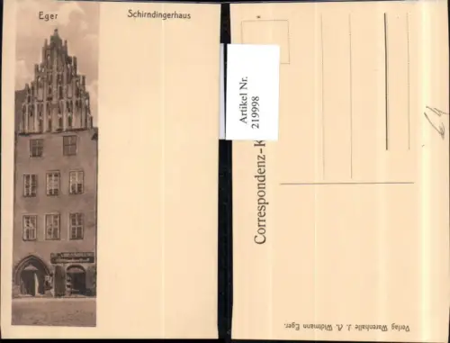 219998,Eger Cheb Schirndingerhaus Hausansicht