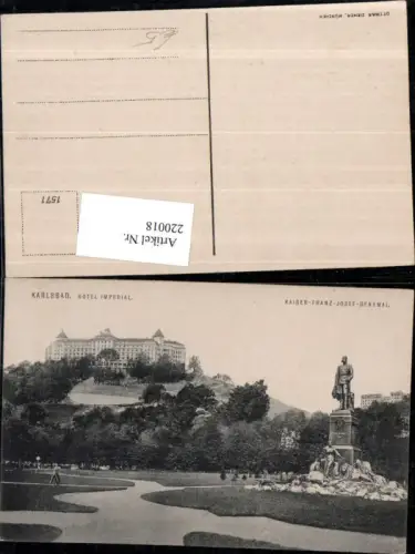 220018,Karlsbad Karlovy Vary Hotel Imperial Kaiser-Franz-Josef-Denkmal