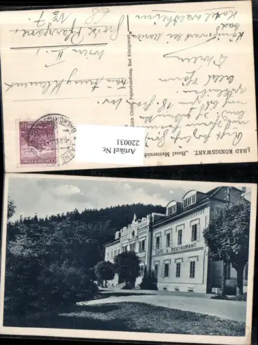 220031,Bad Königswart Lazne Kynzvart Hotel Metternich