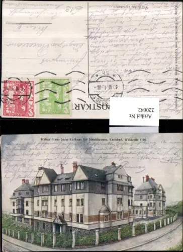 220042,Karlsbad Karlovy Vary Waldzeile 1170 Kaiser Franz Josef-Kurhaus für Staatsbeamte