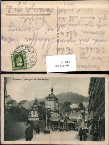 230077,Karlsbad Karlovy Vary Marktplatz m. Marktbrunnen