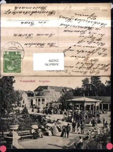 256299,Franzensbad Frantiskovy Lazne Kurgarten Pavillon pub Hermann Poy Dresden 1411