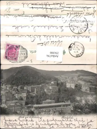 256300,Karlsbad Karlovy Vary Teilansicht Blick v. Hubertusburg pub Hermann Poy Dresden 610