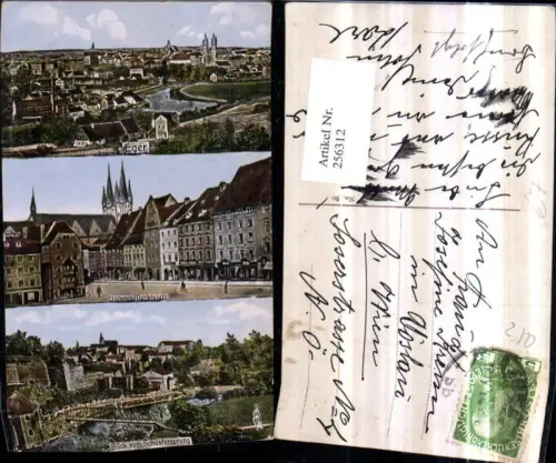 256312,Eger Cheb Totale Unterer Marktplatz Blick v. Schustersprung Mehrbildkarte