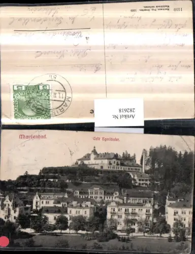 282618,Marienbad Marianske Lazne Cafe Egerländer pub Hermann Poy 1909