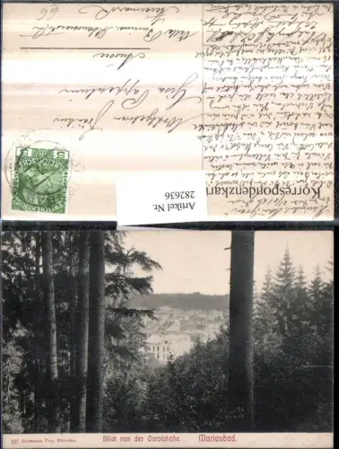 282636,Marienbad Marianske Lazne Teilansicht Blick von d. Carolahöhe