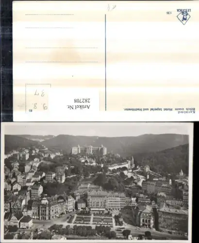 282708,Karlsbad Karlovy Vary Totale Blick zum Hotel Imperial u. Stadttheater