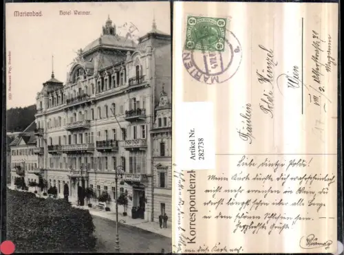 282738,Marienbad Marianske Lazne Hotel Weimar pub Hermann Poy 939