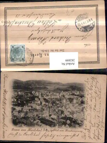 282899,Gruß aus Karlsbad Karlovy Vary Totale Blick vom Hirschsprung