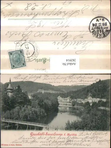 282914,Giesshübl-Sauerbrunn b. Karlsbad Karlovy Vary Teilansicht Brücke