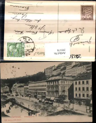 295178,Karlsbad Karlovy Vary Kreuzstraße Geschäfte Cafe Restaurant Reichl