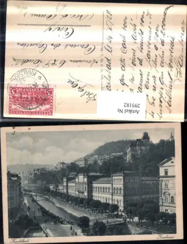 295182,Karlsbad Karlovy Vary Teilansicht Kurhaus Brücke