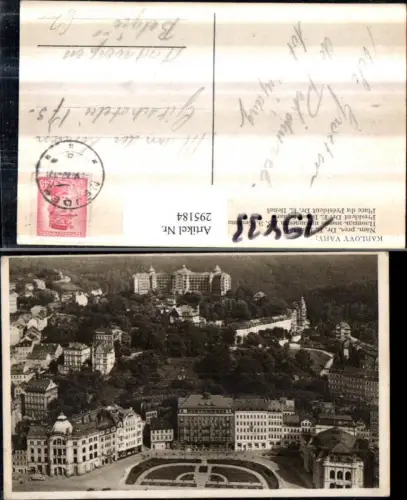 295184,Karlsbad Karlovy Vary Teilansicht President Dr. E. Benes Square Platz