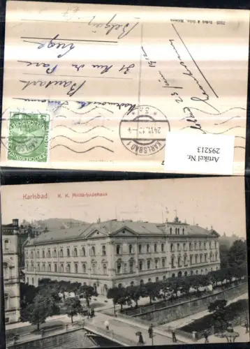 295213,Karlsbad Karlovy Vary K. k. Militärbadehaus Brücke