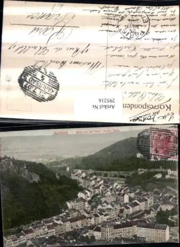 295216,Karlsbad Karlovy Vary Totale Blick von d. Franz-Josefs-Höhe