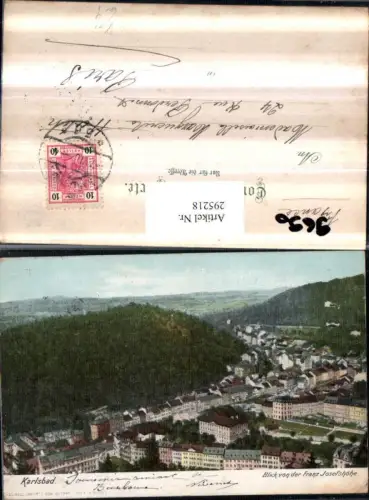 295218,Karlsbad Karlovy Vary Totale Blick von d. Franz-Josefs-Höhe pub Ottmar Zieher