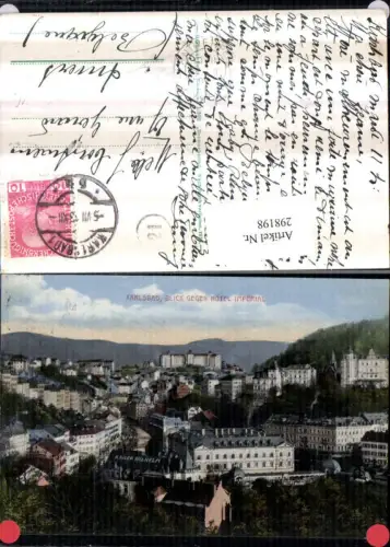298198,Karlsbad Karlovy Vary Totale Blick geg. Hotel Imperial