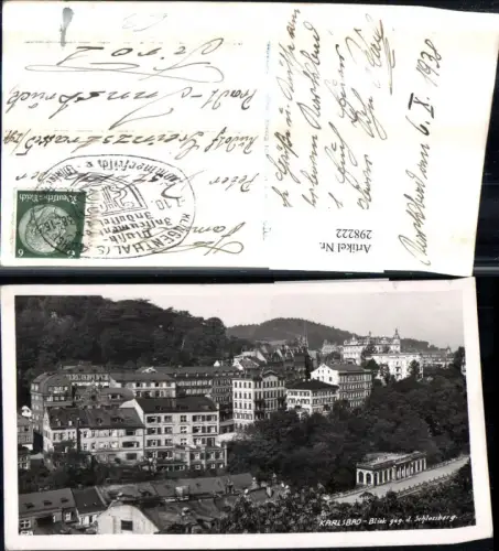 298222,Karlsbad Karlovy Vary Teilansicht Blick geg. Schlossberg