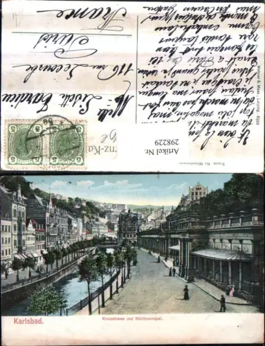 298229,Karlsbad Karlovy Vary Kreuzstraße u. Mühlbrunn-Quai