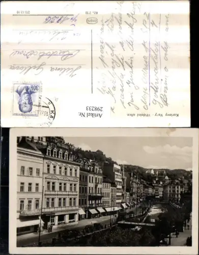 298233,Karlsbad Karlovy Vary Vridelni ulice Quai Geschäfte Brücke