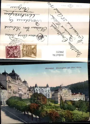 298251,Marienbad Marianske Lazne Kirchenplatz m. Hotel Stern