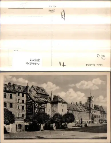 298252,Cheb Eger Spalicek Straßenansicht Brunnen
